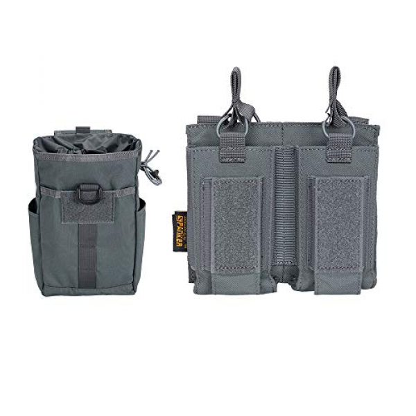 EXCELLENT ELITE SPANKER Tactical Pouch 1 Molle Dump Pouch Drawstring Magazine Open-Top Double Mag Pouch