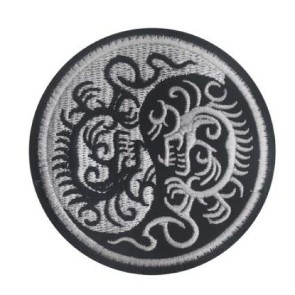 Tactical Embroidery Patch Airsoft Morale Patch 1 Taiji Yinyang Kung fu Dragon Tactical Embroidery Patch Hook & Loop Morale Patch Military Patch for Clothing Accessory Backpack Armband