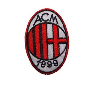 Embroidery Patch Airsoft Morale Patch 1 Italy AC Milan Soccer Football Team Military Hook Loop Tactics Morale Embroidered Patch