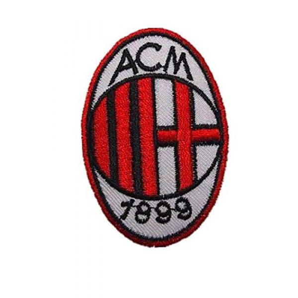 Embroidery Patch Airsoft Morale Patch 1 Italy AC Milan Soccer Football Team Military Hook Loop Tactics Morale Embroidered Patch