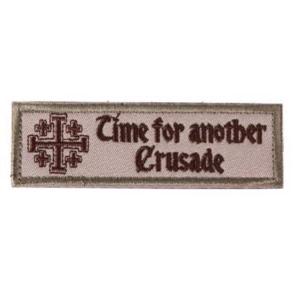 Tactical Embroidery Patch Airsoft Morale Patch 3 Templar Knights Cross Time for Another Crusade Tactical Embroidery Patch Hook & Loop Morale Patch Military Patch for Clothing Accessory Backpack Armband (4pcs)