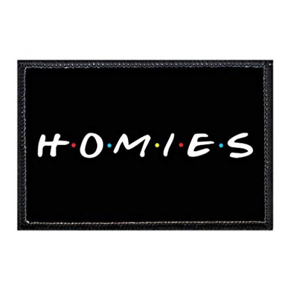 P PULLPATCH Airsoft Morale Patch 1 Homies Morale Patch | Hook and Loop Attach for Hats, Jeans, Vest, Coat | 2x3 in | by Pull Patch
