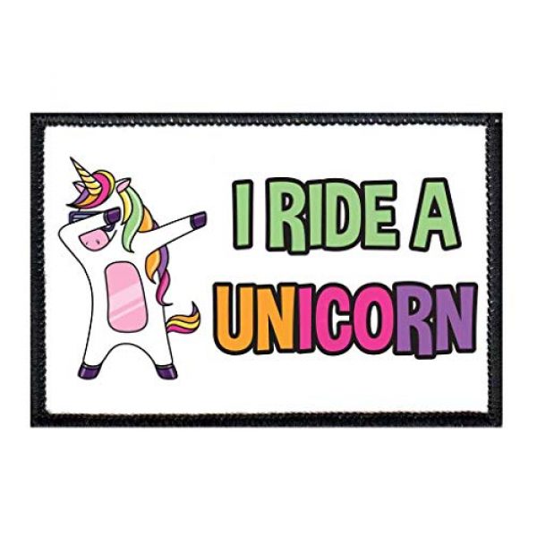 P PULLPATCH Airsoft Morale Patch 1 I Ride A Unicorn Morale Patch | Hook and Loop Attach for Hats, Jeans, Vest, Coat | 2x3 in | by Pull Patch