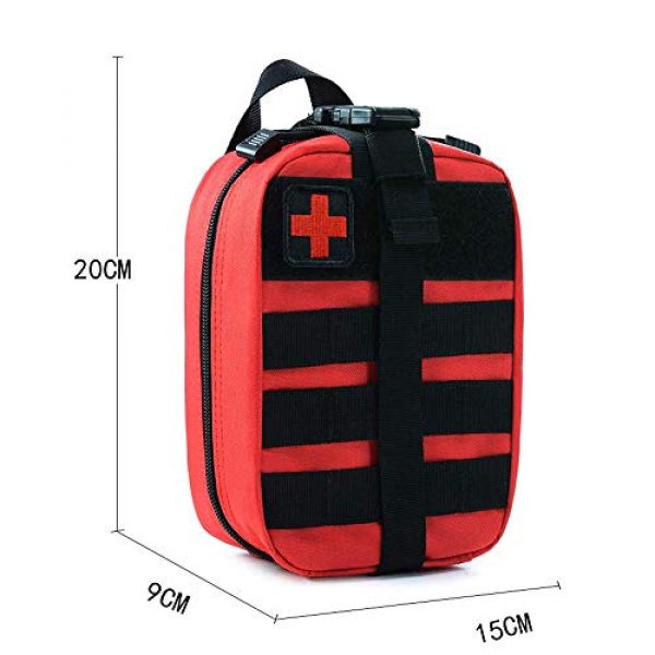 Nujiaa Tactical Pouch 2 Nujiaa First Aid Bag Pouches, Empty IFAK Pouch, Premium Molle EMT Tactical Medical Kit Survival Military, Small Emergency Supplies Pack Accessories for Camping, Hiking, Hunting and Travel (Bag Only)