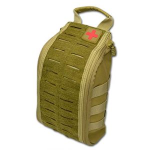 Lightning X Products Tactical Pouch 1 Lightning X Spread Eagle Premium Tactical IFAK Accessory Pouch w/Laser Cut MOLLE - TAN