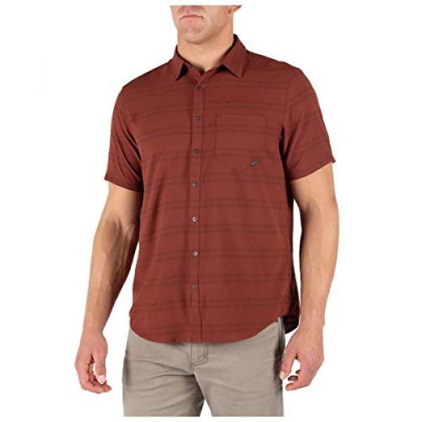 5.11 Tactical Shirt 4 5.11 Tactical Men's So Swift Short Sleeve Shirt, Metal Ring Snaps, Style 71388