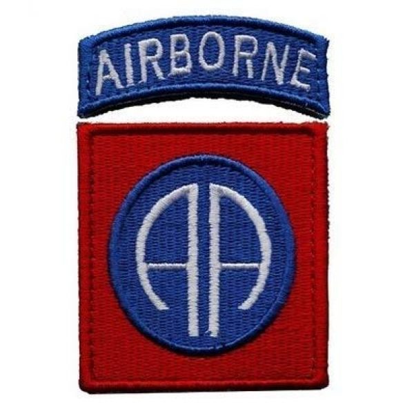 Tactical Embroidery Patch Airsoft Morale Patch 1 WWII US 82nd Airborne Tactical Embroidery Patch Hook & Loop Morale Patch Military Patch for Clothing Accessory Backpack Armband (color2)