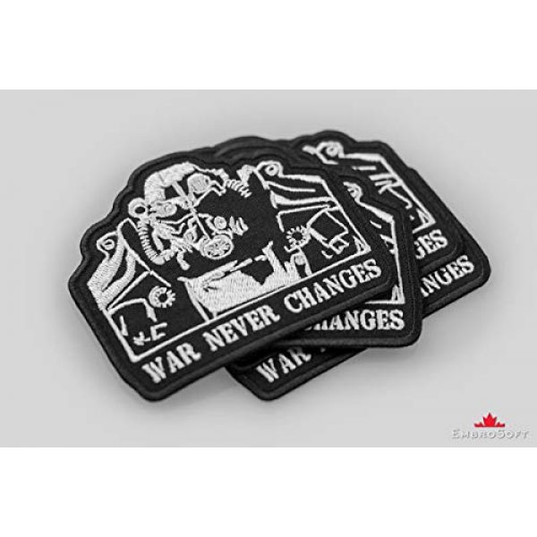 Embrosoft Airsoft Morale Patch 4 Fallout T-45d Power Armor Silhouette Embroidered Patch Iron On (3.5" x 3")