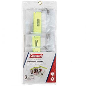Coleman Tactical Pouch 1 Coleman Splashproof Waterproof Vinyl Pouches, Set of 3, Clear, Small Bag-5x7in, Medium 2000016524
