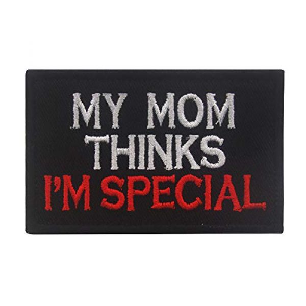 SOUTHYU Airsoft Morale Patch 5 SOUTHYU 2 Pieces My Mom Thinks I'm Special Tactical Morale Patches Badge Embroidered Appliques, Fastener Hook & Loop Emblem