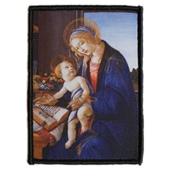 WAPPEN-YA DONGRI Airsoft Morale Patch 1 Sandro Botticelli Morale Patch Hook and Loop A0521 (Madonna with The Child)