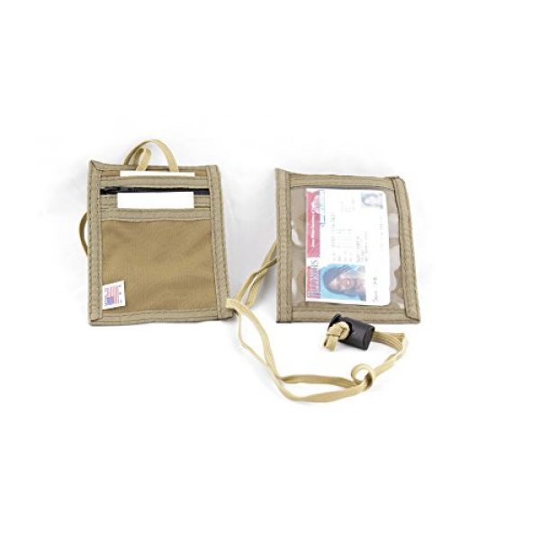 Rainbow of California Tactical Pouch 1 Rainbow of California Vertical Neck ID Holder w/Adjustable Strap. Coyote Brown