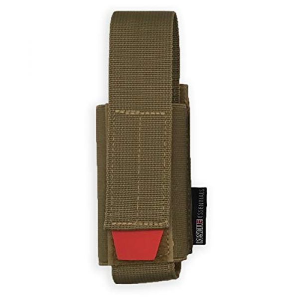Rescue Essentials Tactical Pouch 1 Rescue Essentials Universal Tourniquet Holder with Red Tab, Velcro Closure, Elastic Sides, Molle Attachment and an Adjustable Strap to Fit All Windlass Tourniquets.