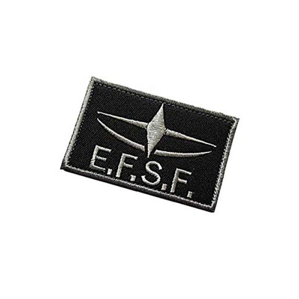 Embroidery Patch Airsoft Morale Patch 3 Mobile Suit Gundam Earth Federation Space Force E.F.S.F. Patch Applique Military Hook Tactics Morale Patch