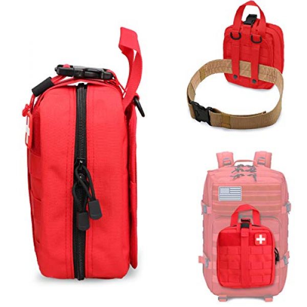 LIVANS Tactical Pouch 6 LIVANS Tactical First Aid Pouch, Molle EMT Pouches Rip-Away Military IFAK Medical Bag Outdoor Emergency Survival Kit Quick Release Design Include Red Cross Patch