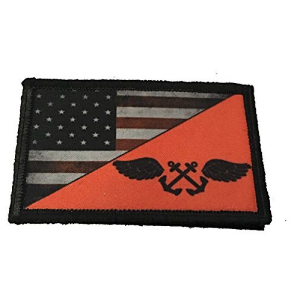 RedheadedTshirts Airsoft Morale Patch 1 USA Flag Navy Red Shirt Boatswain's Mate Morale Patch. Perfect for Your Tactical Military Army Gear, Backpack, Operator Baseball Cap, Plate Carrier or Vest. 2x3" Patch. Made in The USA
