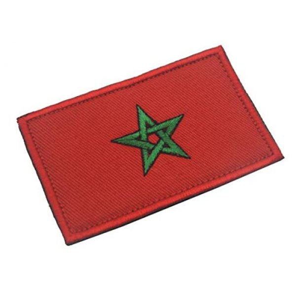 Tactical Embroidery Patch Airsoft Morale Patch 1 Morocco Flag Embroidery Patch Military Tactical Morale Patch Badges Emblem Applique Hook Patches for Clothes Backpack Accessories