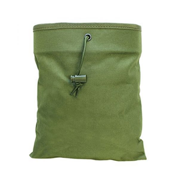 Generic Tactical Pouch 1 OD Green Tactical Molle Pals Fold Foldable Recovery Pouch Carrying Mag Dump Bag