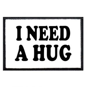 P PULLPATCH Airsoft Morale Patch 1 I Need A Hug Morale Patch | Hook and Loop Attach for Hats, Jeans, Vest, Coat | 2x3 in | by Pull Patch