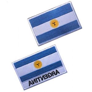 Tactical Embroidery Patch Airsoft Morale Patch 1 2pcs Argentina Flag Embroidery Patch Military Tactical Morale Patch Badges Emblem Applique Hook Patches for Clothes Backpack Accessories