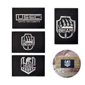 Tactical Embroidery Patch Airsoft Morale Patch 1 Bear/USEC Escape from Tarkov Tactical Embroidery Patch Hook & Loop Morale Patch Military Patch for Clothing Accessory Backpack Armband (4pcs)