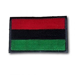 PrideMart Airsoft Morale Patch 1 Pan-African Flag Morale Patch/Black Liberation African American Patch with Hook & Loop