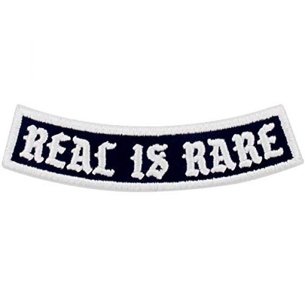EmbTao Airsoft Morale Patch 1 Real is Rare Patch Embroidered Biker Applique Iron On Sew On Emblem