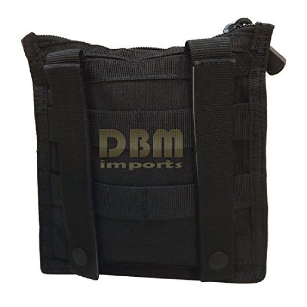 DBM IMPORTS Tactical Pouch 2 BLACK Utility Admin Pouch Flashlight ID Mag Magazine Holder Administrative Bag