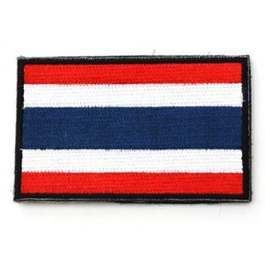 Tactical Embroidery Patch Airsoft Morale Patch 1 Thailand Flag Tactical Embroidery Patch Hook & Loop Morale Patch Military Patch for Clothing Accessory Backpack Armband
