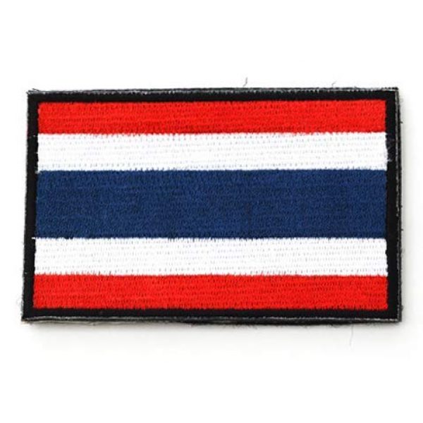 Tactical Embroidery Patch Airsoft Morale Patch 1 Thailand Flag Tactical Embroidery Patch Hook & Loop Morale Patch Military Patch for Clothing Accessory Backpack Armband