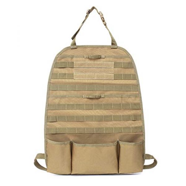 Autotipps Tactical Pouch 6 Autotipps MOLLE Tactical Car Seat Back Organizer Vehicle Panel Car Seat Cover Protector Universal Fit Hunting Bags with 3 Storage Pouch