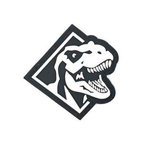 PVC PATCH Airsoft Morale Patch 2 Tyrannosaurus T-Rex Dinosaur Military Hook Loop Tactics Morale PVC Patch (color1)