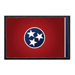 P PULLPATCH Airsoft Morale Patch 1 Tennessee State Flag - Color Morale Patch | Hook and Loop Attach for Hats, Jeans, Vest, Coat | 2x3 in | by Pull Patch
