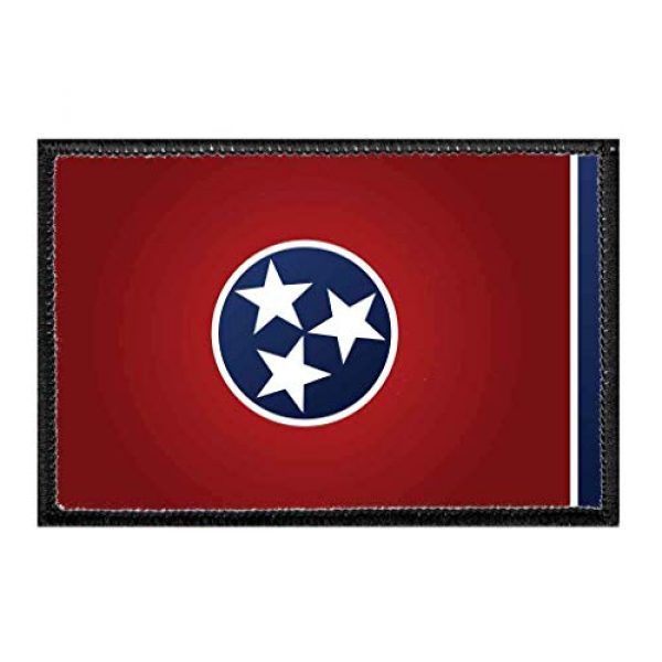 P PULLPATCH Airsoft Morale Patch 1 Tennessee State Flag - Color Morale Patch | Hook and Loop Attach for Hats, Jeans, Vest, Coat | 2x3 in | by Pull Patch