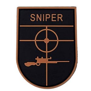 Tactical PVC Patch Airsoft Morale Patch 1 Urban Combat Sniper PVC Military Tactical Morale Patch Badges Emblem Applique Hook Patches for Clothes Backpack Accessories