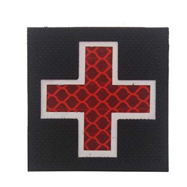 Tactical Embroidery Patch Airsoft Morale Patch 7 Reflective Medical Medic First Aid Red Cross Paramedic IR Tactical Embroidery Patch Hook & Loop Morale Patch Military Patch for Clothing Accessory Backpack Armband (6pcs)