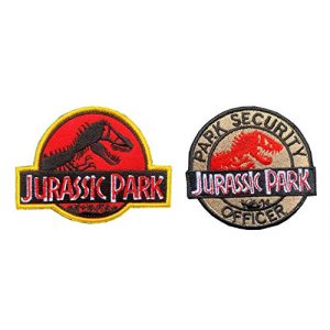 Antrix Airsoft Morale Patch 1 Antrix 2 Pieces Jurassic Park Park Security Officer Patch Jurassic Park Dinosaur Emblem Patch Hook & Loop Tactical Badge Patches -Dia.3.15"