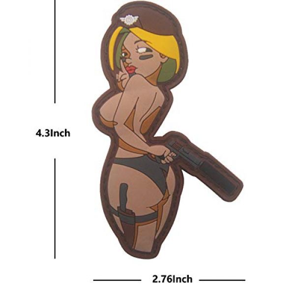 APBVIHL Airsoft Morale Patch 2 Tactical Military Morale Sexy Girl PVC Patches, Beautiful America's Women Soldiers Wear Bikini Patch with Hook Back Adhesion for DIY Halloween Decorations Backpack Clothes Accessories Bundle 3 Pieces