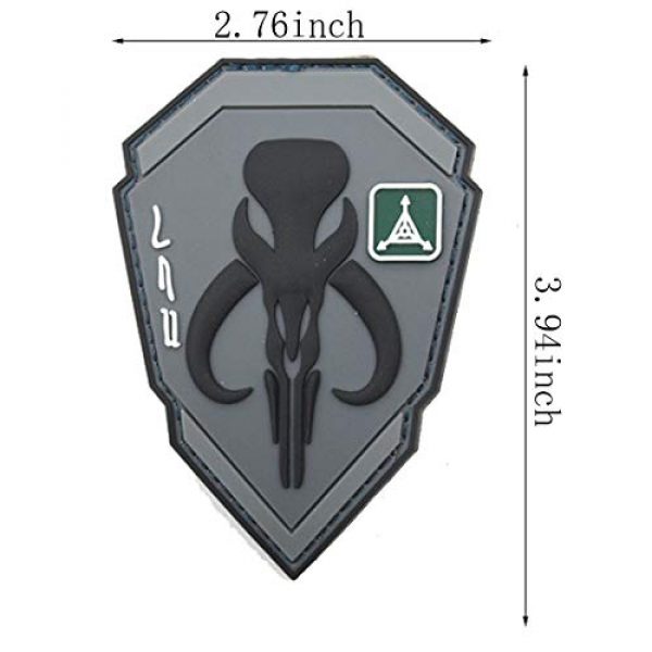 ODSP Airsoft Morale Patch 2 Mandalorian Bounty Hunter Boba Fett Morale Patch, 3D-PVC Rubber Patches 3.94 x 2.76 inch