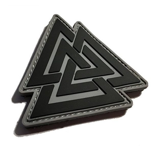 Empire Tactical USA Airsoft Morale Patch 1 The Viking Odin Symbol Valknut Unicursal Design 3x3" Ancient Valhalla PVC Morale Patch (Empire Tactical)