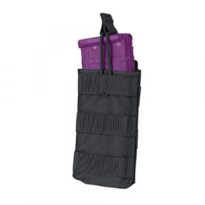 DBM IMPORTS Tactical Pouch 1 DBM IMPORTS Black Single Modular MOLLE Open Top Pull Cord 5.56 Mag Pouch