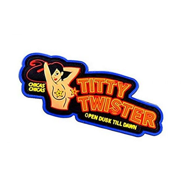 PVC PATCH Airsoft Morale Patch 3 Titty Twister Military Hook Loop Tactics Morale PVC Patch (color2)
