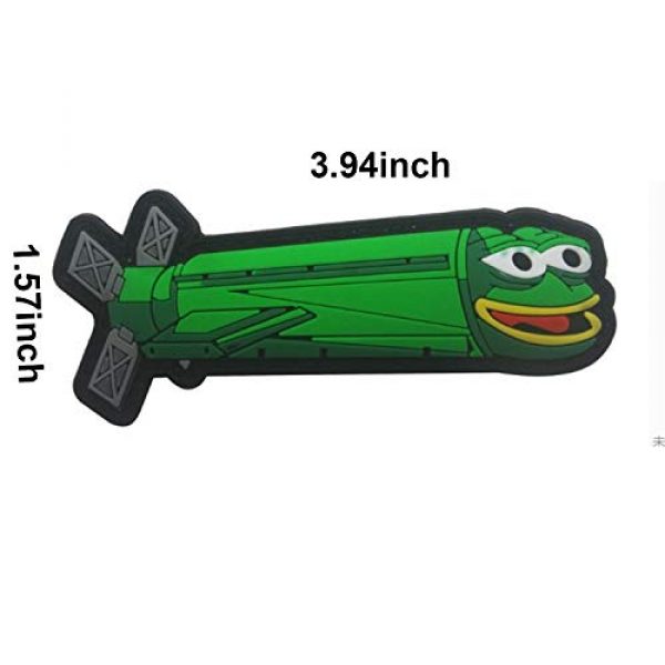 ODSP Airsoft Morale Patch 2 Cartoon Torpedo PVC Rubber 3D Hook&Loop Tactical Morale Patch 3.94" X 1.57" Pack of 2