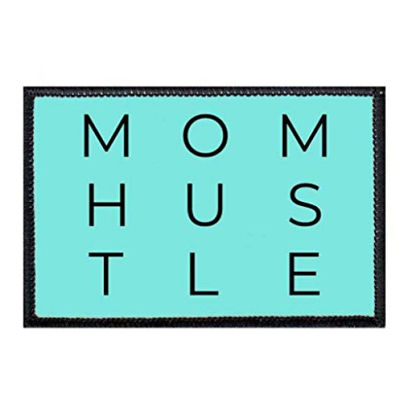 P PULLPATCH Airsoft Morale Patch 1 Mom Hustle Morale Patch | Hook and Loop Attach for Hats, Jeans, Vest, Coat | 2x3 in | by Pull Patch