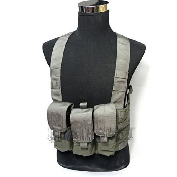 TMC Airsoft Tactical Vest 1 TMC RG Grey M4 Mag Tactical Chest Rig LE 6 Vest for Airsoft Pantball Hunting