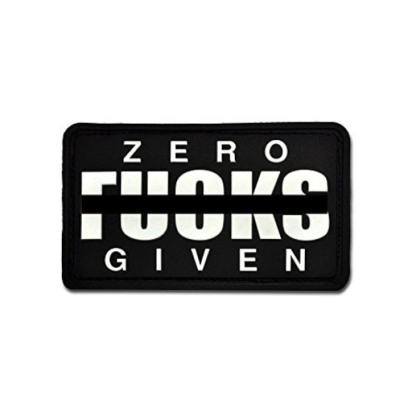 BASTION Airsoft Morale Patch 1 BASTION Morale Patches (Zero Fxcks, BNW) | 3D PVC Patch with Hook & Loop Fastener Backing | Well-Made | Military Combat Badge Patches Ideal for Tactical Bag, Hats & Vest