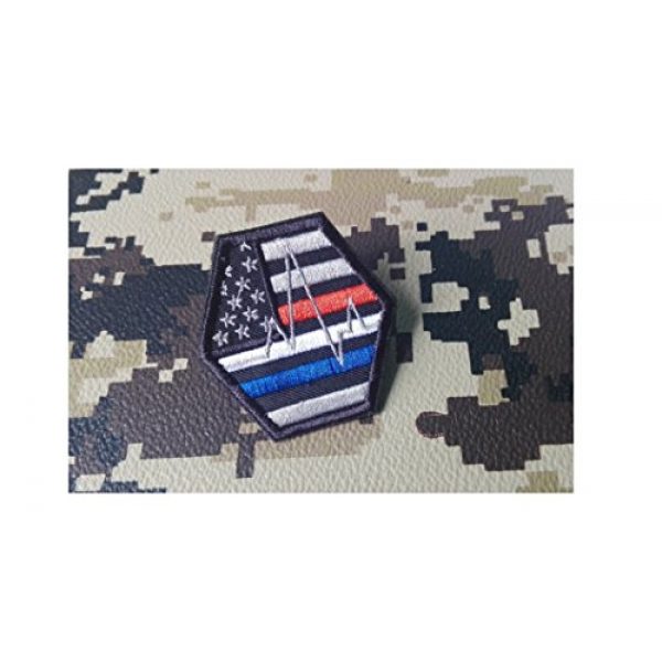 DREAM ARMY Airsoft Morale Patch 1 White EMS EMT EGK Paramedic Blue Line Red Line White Line United States Us Flag Tactical Police Morale Patch Hook Backing