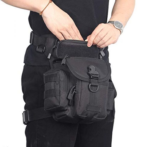 Pvnoocy Tactical Pouch 7 Tactical Drop Leg Bag 1000D Nylon Waist Packs Military Thigh Packs Tool Bags for Motorcycle Outdoor Bike Cycling