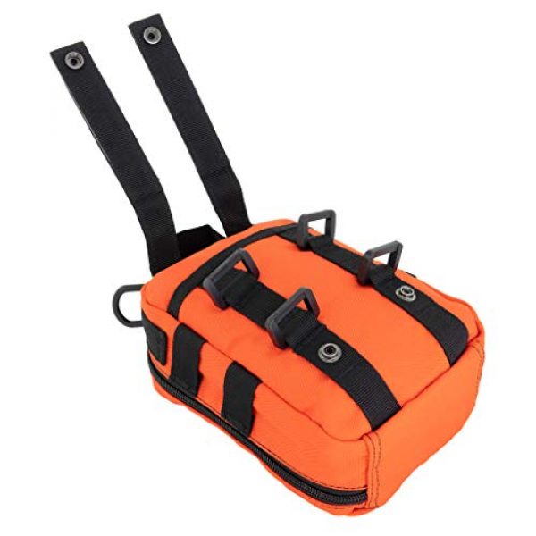 LINE2design Tactical Pouch 4 LINE2design First Aid (Ifak) Molle Pouch - EMT Emergency Medical Trauma Bag Outdoor Tactical EDC Rescue Utility Gear Pouch for Hiking Gunshot Stop Bleeding Includes USA Patch - Orange