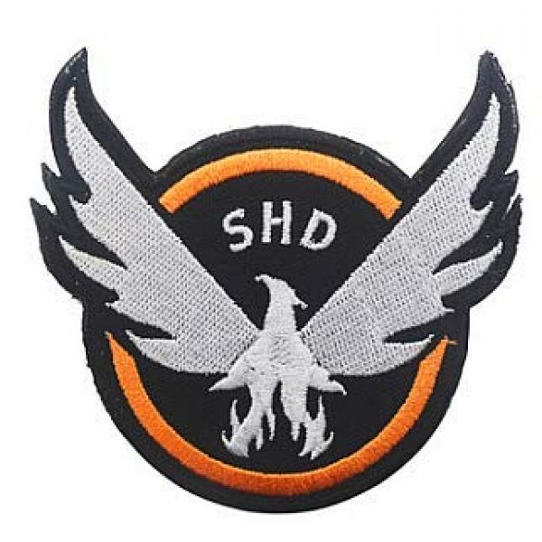 Embroidery Patch Airsoft Morale Patch 2 3 Pieces Tom Clancy's The Division Agent SHD Logo Military Hook Loop Tactics Morale Embroidered Patch (color4)